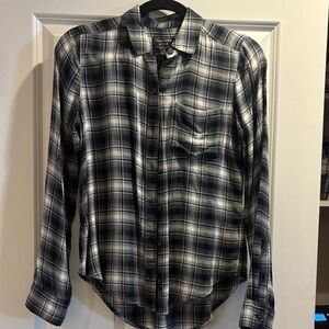 Abercrombie Black and White thin flannel Shirt